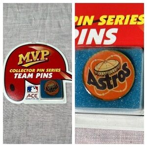 Houston Astros lapel pin Vintage 1990 MVP collector series team pins ACE Novelty